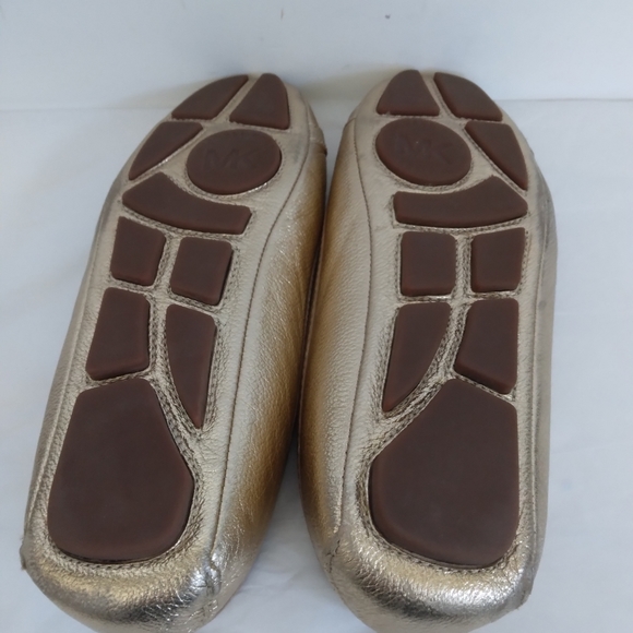 Michael Kors metallic Flats loafers logo sz 8 - Picture 5 of 14